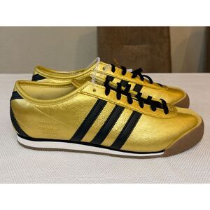 adidas Italia 70s Women’s 11 Metallic Gold Black Sneakers IH6948 New